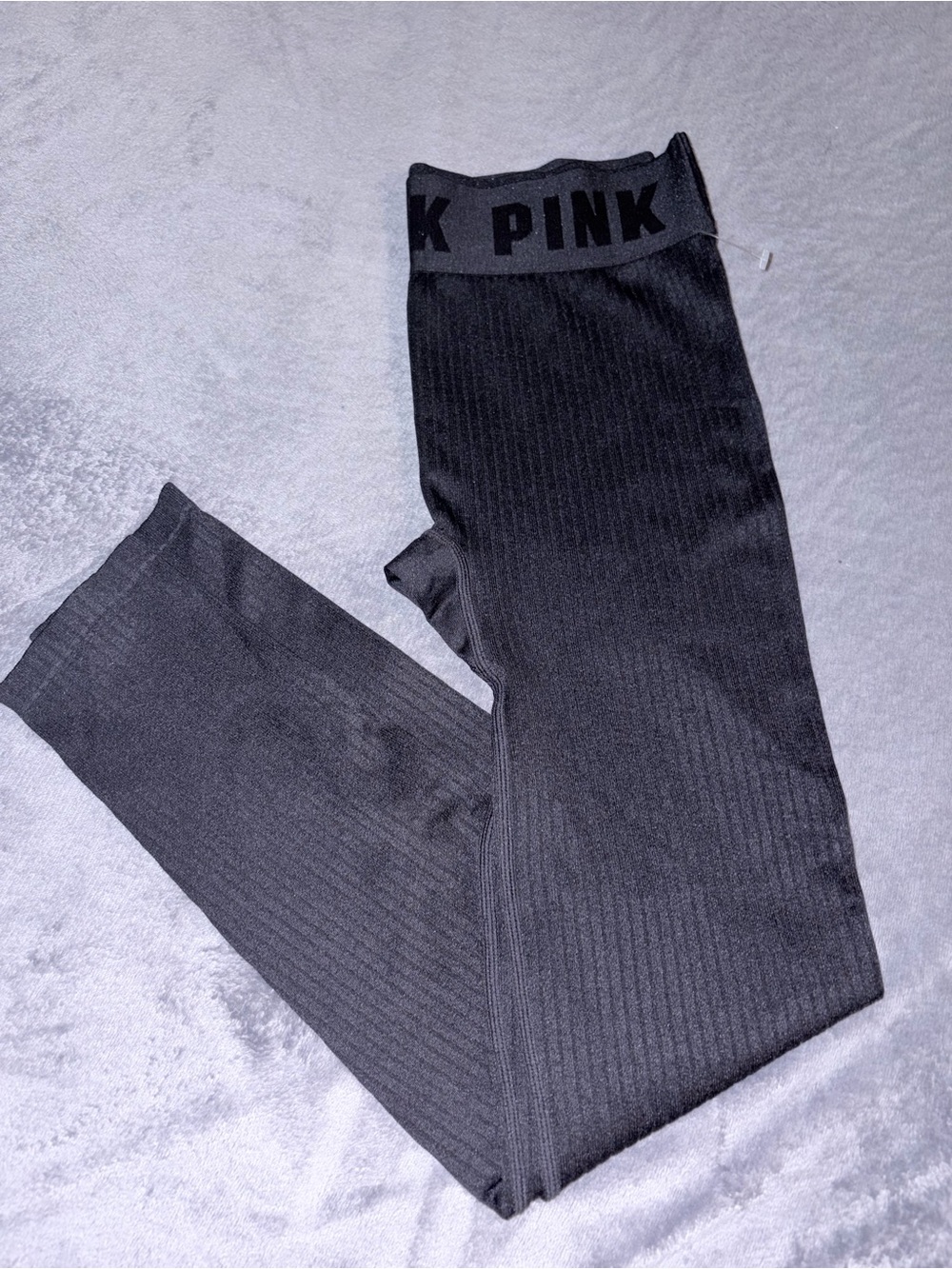 Victoria's Secret PINK Black Ribbed Leggings